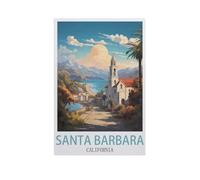 Jigsaw Puzzle 1000 Pieces for Adults,Santa Barbara California,Teens Boys Girls Puzzles Difficult Thick Sturdy Pieces Challenging Puzzle for Party Games(38x26cm)-AJ51