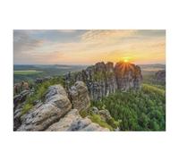 Jigsaw Puzzle 1000 Pieces for Adults，Schrammstein Viewpoint Saxon Switzerland，Teens Boys Girls Puzzles Difficult Challenging Puzzle for Party Games Kids Family Friends（75x50cm）-AB95