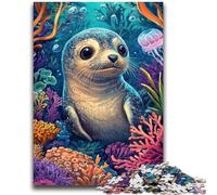 Jigsaw Puzzle 1000 Pieces for Adults Sea Seal Teenager Jigsaw,Educational Stress Relief Toy Great Gifts And Toys (50x75cm)