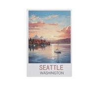 Jigsaw Puzzle 1000 Pieces for Adults，Seattle Washington，Unique Suitable for Teenagers and Adults, Home Decoration（38x26cm）-GJ83