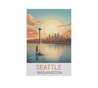 Jigsaw Puzzle 1000 Pieces for Adults，Seattle Washington，Unique Suitable for Teenagers and Adults, Home Decoration（38x26cm）-AM100