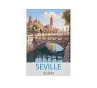 Jigsaw Puzzle 1000 Pieces for Adults，Seville Spain，Large Puzzle Game Artwork for Adults Teens, Family Decorations, Unique Puzzle Gift（26x38cm）-FT63