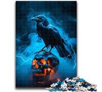 Jigsaw Puzzle 1000 Pieces for Adults Skeleton Crow Adult Jigsaw,learning Educational for Is Ideal As A Gift for The Whole Family (75x50cm)