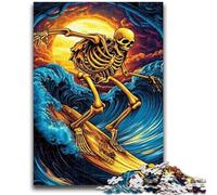 Jigsaw Puzzle 1000 Pieces for Adults Skeleton Surfing Teenager Jigsaw,Educational Stress Relief Toy Great Gifts And Toys (50x75cm)