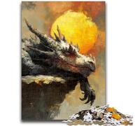 Jigsaw Puzzle 1000 Pieces for Adults Sleeping Dragon Adult Puzzles,Educational Games Home Decoration Unique Home Decor And Gifts (26x38cm)