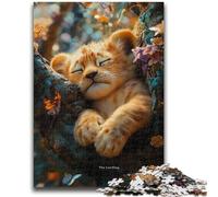 Jigsaw Puzzle 1000 Pieces for Adults Sleeping Lion Cub Teenager Puzzles,Quiz Game Wall Decoration Unique Birthday And Xmas Gifts (26x38cm)