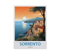 Jigsaw Puzzle 1000 Pieces for Adults，Sorrento Italy Vintage Travel Posters，Large Puzzle Game Artwork for Adults Teens, Family Decorations, Unique Puzzle Gift 26x38cm-CQ82