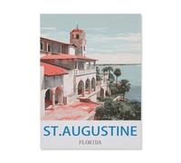 Jigsaw Puzzle 1000 Pieces for Adults，St.Augustine Florida，Unique Suitable for Teenagers and Adults, Home Decoration（38x52cm）-EH64