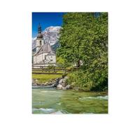 Jigsaw Puzzle 1000 Pieces for Adults，St. Sebastian in Ramsau, Berchtesgaden National Park, Germany，Paper Puzzle - Unique Suitable for Teenagers and Adults（38x26cm）-E61