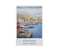 Jigsaw Puzzle 1000 Pieces for Adults,Staithes North Yorkshire,Large Puzzle Game Artwork for Adults Teens(75x50cm)-AN21