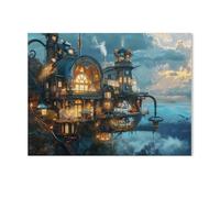 Jigsaw Puzzle 1000 Pieces for Adults，Steampunk Domicile，Wood Puzzle - Unique Suitable for Teenagers and Adults（75x50cm）-AD44