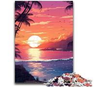 Jigsaw Puzzle 1000 Pieces for Adults Sunset from An Islandhet 1000 Pieces for Teenagers,Challenging Family Activity Games DIY Toy for Home Wall Decor Gifts (26x38cm)