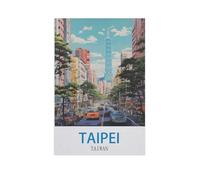 Jigsaw Puzzle 1000 Pieces for Adults，Taipei Taiwan，Unique Suitable for Teenagers and Adults, Home Decoration（75x50cm）-GE3