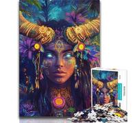 Jigsaw Puzzle 1000 Pieces for Adults Taurus Goddess Jigsaw,Stress Reliever Staycation Kill Time Parent-child Interaction 75x50cm