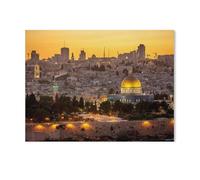 Jigsaw Puzzle 1000 Pieces for Adults，Temple Mount, Jerusalem，Teens Boys Girls Puzzles Difficult Thick Sturdy Pieces Challenging Puzzle for Party Games（38x26cm）-AB4