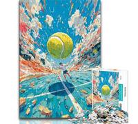 Jigsaw Puzzle 1000 Pieces for Adults Tennis Sports 1000 Pieces for Adults,Interesting Stress Reduction Parent-child Interaction (size 75x50cm)