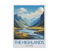 Jigsaw Puzzle 1000 Pieces for Adults，The Highlands Scotland，Teens Boys Girls Puzzles Premium Quality Fun Family Challenging Puzzles for Birthday（75x50cm）-IG54