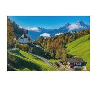 Jigsaw Puzzle 1000 Pieces for Adults，The pilgrimage church Maria Gern in the Berchtesgadener Land，Kids Teens Large Families Puzzle Game（50x70cm）-AK50