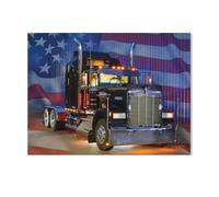 Jigsaw Puzzle 1000 Pieces for Adults，This US vintage truck is powerful and elegant at the same time，Kids Teens Large Families Puzzle Game（50x70cm）-AE99