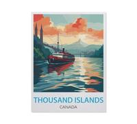 Jigsaw Puzzle 1000 Pieces for Adults，Thousand Islands Canada，Teens Boys Girls Puzzles Difficult Challenging Puzzle for Party Games Kids Family Friends（26x38cm）-EV86