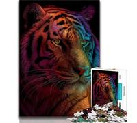 Jigsaw Puzzle 1000 Pieces for Adults Tiger Art 1000 Pieces for Adults,Interesting Stress Reduction Parent-child Interaction (size 38x26cm)