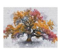 Jigsaw Puzzle 1000 Pieces for Adults, Tree & Retro Wooden Puzzle, 1T#160 | Durable Thick Wood Construction, Precision-cut Pieces, Vibrant ink, Static Hobby, Decompress, Home Decor, Gift, 50x75cm