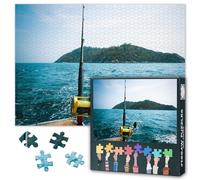 Jigsaw Puzzle 1000 Pieces for Adults Tropical Sea Fishing Trolling Wall Art Ocean Themed Living Room Decor Marine Life Painting Coastal Puzzle Challenge 27.5 x 19.7 Inches