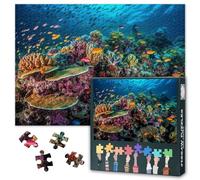 Jigsaw Puzzle 1000 Pieces for Adults Underwater Coral Reef Paradise with Multi Colored Tropical Fish Swimming in Vibrant Marine Ecosystem Ocean Wildlife Large Puzzle 27.5x19.7 Inch