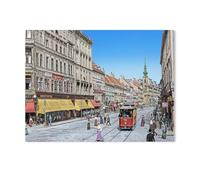 Jigsaw Puzzle 1000 Pieces for Adults，Vienna - Mariahilferstraße，Kids Teens Large Families Puzzle Game（75x50cm）-AC59