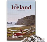 Jigsaw Puzzle 1000 Pieces for Adults Visit Iceland 1000 Pieces for Adults,Family Educational Games Home Decoration Gift (26x38cm)