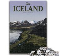 Jigsaw Puzzle 1000 Pieces for Adults Visit Iceland 1000 Pieces for Teenagers,Challenging Family Activity Games DIY Toy for Home Wall Decor Gifts (26x38cm)