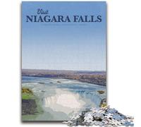 Jigsaw Puzzle 1000 Pieces for Adults Visit Niagara Falls 1000 Pieces for Adults,Brain Intelligence Challenge Addictive Toys for Home Decoration (50x75cm)