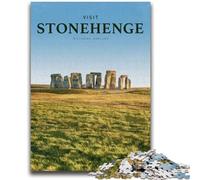 Jigsaw Puzzle 1000 Pieces for Adults Visit Stonehenge 1000 Pieces for Teenagers,Challenging Family Activity Games DIY Toy for Home Wall Decor Gifts (50x75cm)
