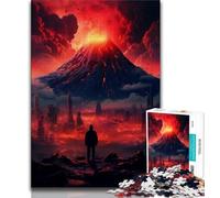 Jigsaw Puzzle 1000 Pieces for Adults Volcano of Art 1000 Pieces for Teenagers,is Ideal As Gifts for The Whole Family Suitable for And 14 (size 75x50cm)