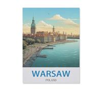 Jigsaw Puzzle 1000 Pieces for Adults，Warsaw Poland，Teens Boys Girls Puzzles Difficult Thick Sturdy Pieces Challenging Puzzle for Party Games（50x70cm）-EH8