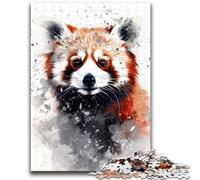 Jigsaw Puzzle 1000 Pieces for Adults Watercolour Red Panda Puzzles for Teenagers,Vibrant And Unique Design Relaxing & Challenging Puzzle Experience (50x75cm)