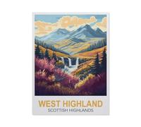 Jigsaw Puzzle 1000 Pieces for Adults，West Highland Scottish Highlands，Unique Suitable for Teenagers and Adults, Home Decoration（38x52cm）-FA25