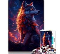 Jigsaw Puzzle 1000 Pieces for Adults Wolf at Sunset 1000 Pieces for Teenagers,Birthday Present, Gifts, Wall Art for Ages 14+ 38x26cm