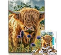 Jigsaw Puzzle 1000 Pieces for Adults Yak Oil Painting 1000 Pieces for Teenagers,Family Game Stress Reliever Difficult Challenge Suitable for Couples (size 38x26cm)