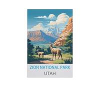 Jigsaw Puzzle 1000 Pieces for Adults，Zion National Park Utah，Teens Boys Girls Puzzles Difficult Challenging Puzzle for Party Games Kids Family Friends（75x50cm）-FW25