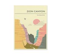 Jigsaw Puzzle 1000 Pieces for Adults,Zion National Park Vintage Travel Poster,Large Puzzle Game Artwork for Adults Teens, Family Decorations, Unique Puzzle Gift(75x50cm)-BK20