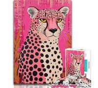 Jigsaw Puzzle 1000 Pieces for Teenagers Animal Cheetah Adult Jigsaw,Stress Reliever Difficult Challenge Secret Santa Gifts (size 75x50cm)
