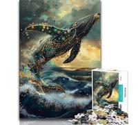 Jigsaw Puzzle 1000 Pieces for Teenagers Animal Whale Art Teenager Puzzles,Educational Toys & Games for Adults And Teenagers (size 75x50cm)