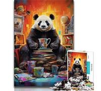 Jigsaw Puzzle 1000 Pieces for Teenagers Art Animal Panda 1000 Piece Puzzle,Interesting Stress Reduction Parent-child Interaction 38x26cm