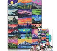 Jigsaw Puzzle 1000 Pieces for Teenagers Aurora Collage 1000 Pieces for Teenagers,Quiz Game Wall Decoration Unique Birthday And Xmas Gifts (size 75x50cm)