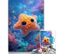 Jigsaw Puzzle 1000 Pieces for Teenagers Baby Starfish Teenager Puzzles,with Matching Poster And Trivia Sheet for Ages 14+ 38x26cm