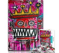 Jigsaw Puzzle 1000 Pieces for Teenagers Basquiat-style Child Puzzles for Adults,is Ideal As Gifts for The Whole Family Suitable for And 14 (size 38x26cm)