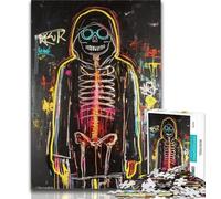 Jigsaw Puzzle 1000 Pieces for Teenagers Basquiat-style Skull Teenager Puzzles,Educational Toys & Games for Adults And Teenagers (size 38x26cm)