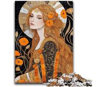Jigsaw Puzzle 1000 Pieces for Teenagers Beautiful Golden Girl Teenager Jigsaw,Interesting Stress Reduction Parent-child Interaction (75x50cm)