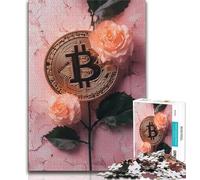 Jigsaw Puzzle 1000 Pieces for Teenagers Bitcoin Logo Adult Puzzles,learning Educational Is Ideal As A Gift for The Whole Family (size 75x50cm)